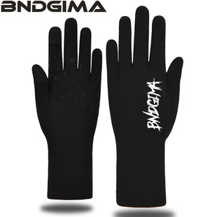 bndgima滑雪内胆内搭手套，男女单板冬季保暖加绒触屏跑步吸汗速干