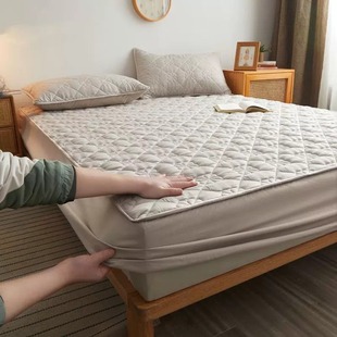 隔脏防尘夹棉床笠单件加厚席梦思床垫保护罩全包，防尘床单床罩床套