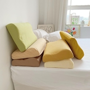 乳胶枕头双人夫妻枕套奶油系房间，全棉立体纯色，枕罩定型立体枕芯套