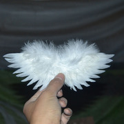 女人节翅膀白色黑色羽毛天使百天影楼拍摄道具六一儿童节礼物
