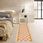 仿羊绒卡通棋盘格家用卧室长条地毯现代简约客厅茶几毯床前毯ins