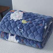 冬季法兰绒床单单件毛毯床垫加厚单人，绒毯子双人珊瑚绒法莱绒床毯