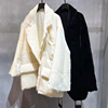csz141真丝丝绒西装领厚外套，棉服中式小袄复古棉衣，秋冬保暖棉袄女