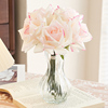 高档保湿手感玫瑰仿真花，假花餐桌插花干花束束绢花，客厅装饰花摆设