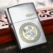 zippo打火机正版diy磨砂，深雕十二生肖刻字生日煤油之宝