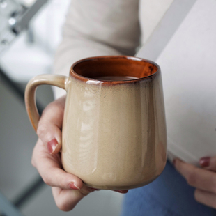 创意窑变咖啡杯陶瓷家用马克杯水杯办公室茶杯餐厅早餐燕麦杯北欧