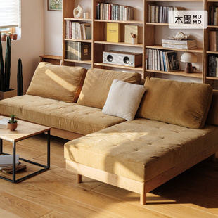 MUMO木墨暖岛沙发客厅北欧三人实木可拆洗现代简约组合布艺沙发床
