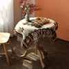 小圆茶几桌布波西米亚客厅卧室，民族风高级感北欧圣诞拍照几何盖巾