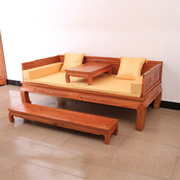 定制实木罗汉床现代简约客厅沙发躺椅小户型中式仿古贵妃榆木禅意