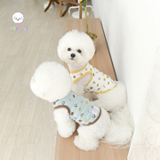 「Lazy Pet」韩国宠物衣服猫狗春季卡通动物印花背心无袖T恤