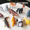 儿童恐龙玩具实心仿真动物，模型套装宝宝认知老虎狮子长颈鹿动物园