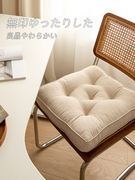 日式简约纯色棉麻坐垫板凳，垫客厅餐椅垫，加厚防滑飘窗坐垫四季通用