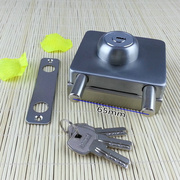 不锈钢方形玻璃门锁单开门(单开门)双开门锁插杆锁不打孔免开孔玻璃锁