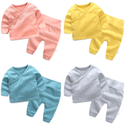 婴儿女宝宝睡衣3套装2婴，儿童0女童1岁衣服春秋装，t恤打底衫秋冬季