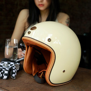cyril赛罗摩托车锻造碳纤维复古头盔，34小盔体，3c薄款男女夏季半盔