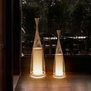 高端中式竹编落地灯客厅灯具茶室，会所日式东南亚禅意创意竹艺落地