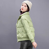 羽绒服女短款小个子2023年冬季时尚加厚设计感白鸭绒绿色外套
