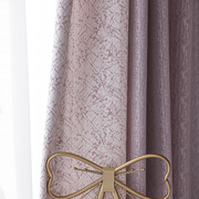 紫粉色窗帘北欧拼接棉麻，轻奢简约现代2022年窗帘客厅卧室成品