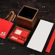 高档中秋茶叶礼盒空盒岩茶大红袍肉桂一斤散茶中式红色红茶包装盒