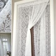韩式蕾丝白色成品窗帘，窗纱纱帘欧式田园卧室，门帘飘窗阳台窗纱帘