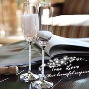红酒杯子一对水晶高脚定制香槟杯礼盒装刻字送结婚礼物