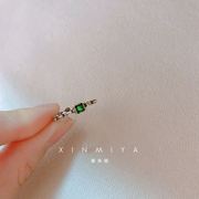 馨米娅祖母绿宝石戒指女小众设计感高级时尚个性复古冷淡风食指环