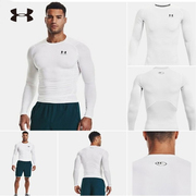 UA安德玛长袖T恤男装2024春训练健身服跑步速干紧身衣男半袖短袖