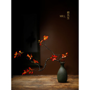 复古陶瓷新中式古典小花瓶禅意插花摆件博古架桌面古风装饰品日式