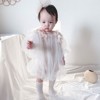 韩国同款夏季婴幼儿百日宴，公主裙ins女宝宝满月服仙女包屁衣