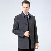 羊毛衣男冬季新中长款双面呢款中年可脱卸大羽绒内胆加厚外套