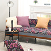 瑞典美式轻奢四季通用时尚紫色沙发垫北欧现代全棉盖布艺防滑坐垫