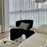 北欧布艺客沙发厅设计师创意单人，沙发椅轻奢酒店，休闲会客接待沙发