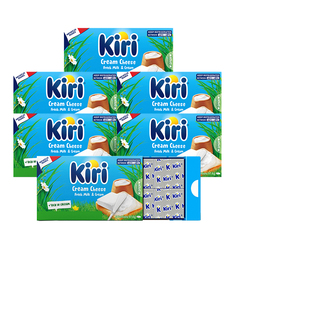 KIRI凯芮进口涂抹型奶酪即食芝士再制奶酪块97.8g*6盒