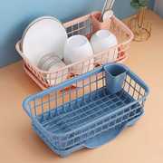 厨房置物架碗碟筷勺收纳架滤水篮沥水架塑料，餐具收纳盒收纳筐碗柜