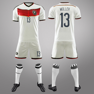 2014德国队球衣穆勒格策克洛泽主场世界杯国家队，队服成人足球服