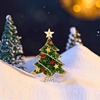 圣诞节礼物精致可爱绿水晶，圣诞树胸针女大衣，毛衣配饰别针送女朋友