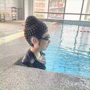 抖音硅胶@乳头套弥勒佛，同款男款游泳头饰造型，佛祖如来佛泳帽假发