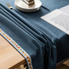 现代简约美式防水轻奢桌布，棉麻茶几餐桌，布艺莫兰迪纯色长方形台布