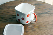 瑕疵更大的水玉圆点系列汤锅 珐琅杯 冷饮储物杯 辅食奶锅 分售