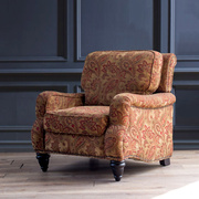 美式单人沙发多功能躺椅进口复古风布艺雪尼尔摇椅舒适客厅头等舱