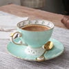 咖啡杯碟套装陶瓷轻奢骨瓷花茶杯盘北欧英式小清新奢华下午红茶杯