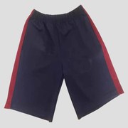 夏季薄款中小学生男女校服短裤加一道酒红色宽边五分运动休闲短裤