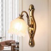 美式壁灯卧室床头灯欧式复古全铜轻奢高端客厅法式高级感主卧墙灯