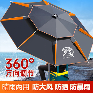 巨鳍王钓鱼(王钓鱼)伞2.6多向防雨大钓伞2023加厚防晒防雨垂钓遮阳伞