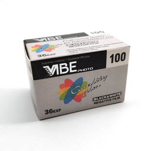 VIBE黑白胶卷135菲林35mm负片100度36张防水相机LOMO相机2406日期
