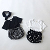 ins韩版夏季女宝宝纯棉，套装洋气网红婴儿，短袖短裤两件套0-1岁女童