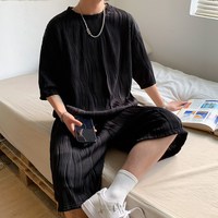 夏季原宿风垂感短袖男生，韩版t恤