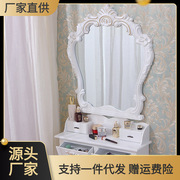 壁挂梳妆台镜卧室韩式欧式现B代简约白色田园小户型化妆台梳