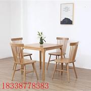 北欧日式书桌方桌全实木桌子简约白橡木饭桌小户型家用方形餐桌