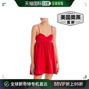 aqua女式棉质镂空迷你连衣裙 - 红色 美国奥莱直发